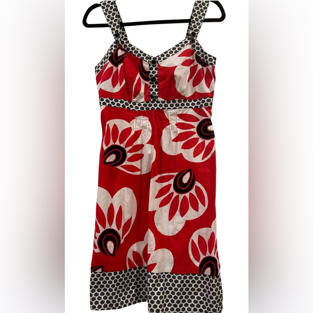 East 5th Black and White Floral Dress